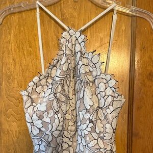 Floral Lace Halter Dress